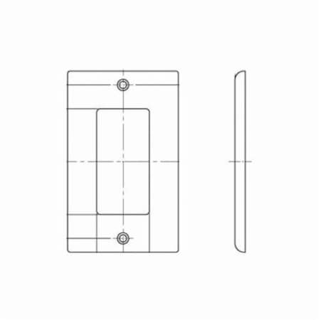 Decora Faceplate Unloaded, Single Gang, Ivory